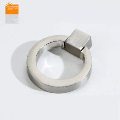2023 in lega di zinco rotonda nascosta anello in acciaio inossidabile maniglia per mobili maniglia per porta cassetto maniglia per dito metallo argento manopole nere maniglia ad anello