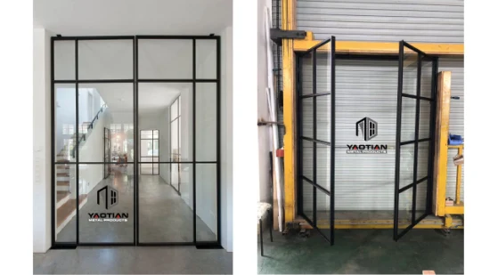 Porta interna moderna e robusta su misura in vetro temperato verniciato nero